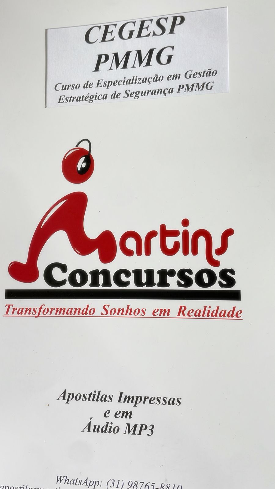 Apostila CEGESP PMMG Matéria e Questões 2026